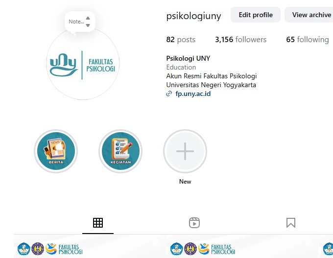 Instagram Fakultas Psikologi UNY